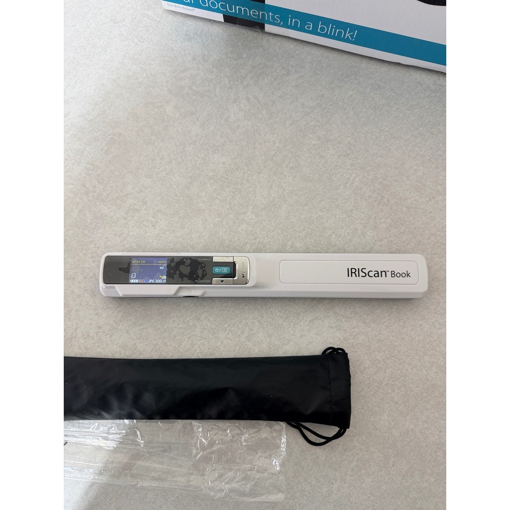 IRIScan Book Portable Handheld Wand Scanner White Color Screen‎ MicroSD 900 DPI